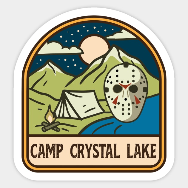 Camp Crystal Lake Badge Sticker by Friend Gate